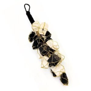 Selenite and Tourmaline Wall Hanging